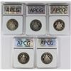Image 1 : KENNEDY HALF DOLLAR LOT: 5 COINS TOTAL