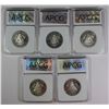 Image 2 : SILVER KENNEDY HALF DOLLAR LOT: 5 COINS TOTAL
