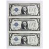 Image 1 : 3 PIECE 1928-B $1.00 SILVER CERTIFICATES