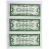 Image 2 : 3 PIECE 1928-B $1.00 SILVER CERTIFICATES