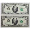 Image 1 : (2) 1969 $10 FEDERAL RESERVE NOTE