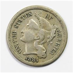 1884 THREE CENT NICKEL