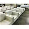Image 2 : WHITE LEATHER LOUNGE STYLE RECEPTION CHAIR