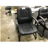 Image 1 : BLACK LEATHER SLED BASE CLIENT CHAIR, S2