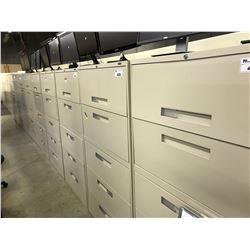 GLOBAL BEIGE 5 DRAWER LATERAL FILE CABINET