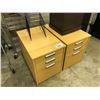 Image 1 : 2 3 DRAWER LIGHT MAPLE PEDESTALS