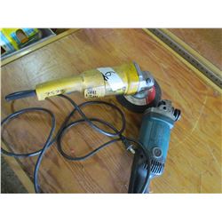 2 GRINDERS (DEWALT, MAKITA-NO CORD)