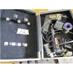 LOT INCLUDING A SOLDERING GUN, ELECTRIC DRILL AND HAND SAWS