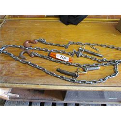 15 FOOT CHAIN (COMPLETE WITH HOOKS AND PINS)