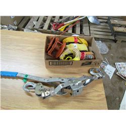 HATCHET STRAPS AND COME-ALONG