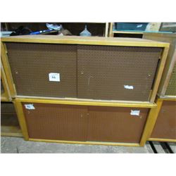 LOT OF 2 STACKING WORK SHELVES ( 5' LONG X 24" TALL X 30" DEEP) *BUILT WITH 3/4 INCH FIR WOOD*