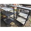 Image 2 : 3 BLACK SHELVES ON CASTERS (2-PLASTIC, 1-METAL)