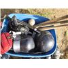 Image 2 : LOT OF BASEBALL HELMETS, BATS, BALLS, GLOVES, ETC…