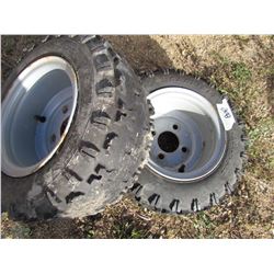 2 TIRES (15 X 6.5 X 8) *4 BOLT RIMS*