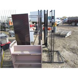 LOT OF METAL SHELVING