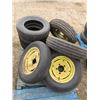 Image 1 : PALLET OF 5 IMPLEMENT TIRES & THREE 14" TIRES