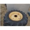 Image 2 : THREE TRACTOR TIRES & RIMS 14.9-26 (ONE HAS HOLE ON SIDE)
