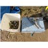 Image 1 : LOT OF GEAR PULLER, BUCKET OF FASTENERS, NUTS & BOLTS