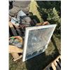 Image 6 : Pallet of miscellaneous – 27” x 34” double pane window, sunflower heaters, shingling nails, Federal 