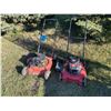 Image 1 : 2 - 20” push mowers. Engines turn freely. Side discharge.