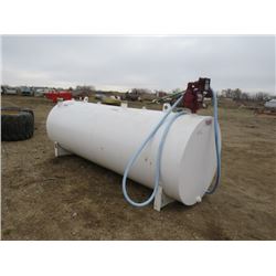 1000 GALLON PORTABLE FUEL TANK C/W FILL-RITE ELECTRIC PUMP & METER 35 GPM