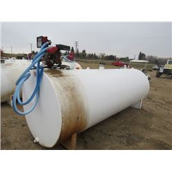 1000 GALLON PORTABLE FUEL TANK C/W FILL-RITE ELECTRIC PUMP & METER 35 GPM
