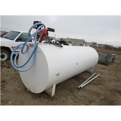 1000 GALLON PORTABLE FUEL TANK C/W FILL-RITE ELECTRIC PUMP & METER 35 GPM