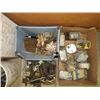 Image 2 : LOT OF ASSORTED HARDWARE - ELECTRICAL BOXES, HINGES, DRAWER PULLS, ETC