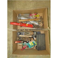 LOT OF ASSORTED TOOLS, PLANERS, SOCKETS, WRENCHES, SCREWDRIVERS