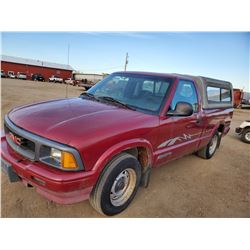 1995 GMC SONOMA RED W/ CAP (STANDARD TRANSMISSION) 1GTCS1445SK534337