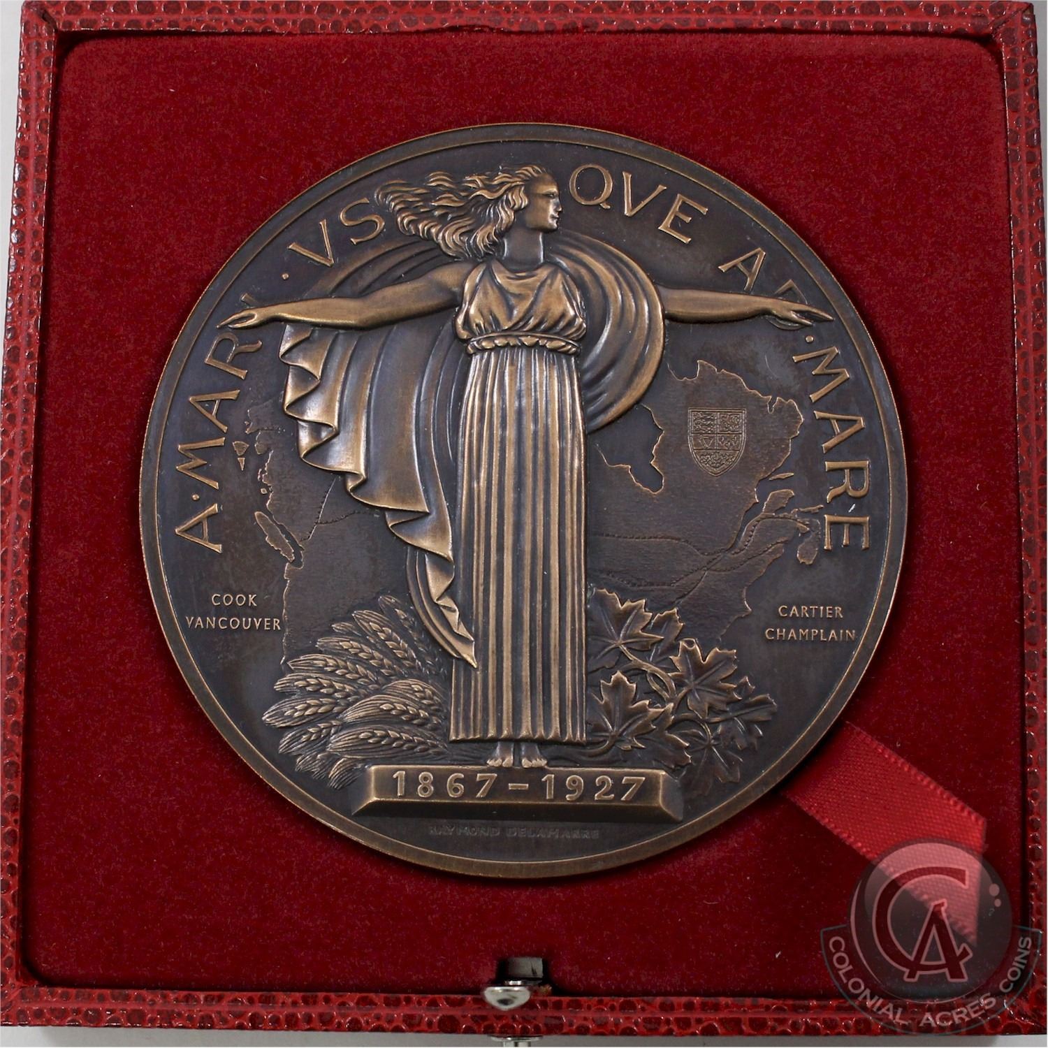 2017 Canadian Heritage Mint 18671927 Diamond Jubilee of Confederation Bronze Medal Restrike Antique