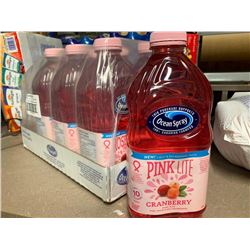 Case Lot of Ocean Spray Pink Cranberry Lite Cocktail (8 x 1.89L)