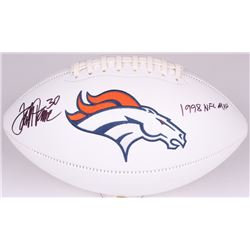 Terrell Davis Signed Denver Broncos Logo Football Inscribed "1998 NFL MVP" (Radtke COA)