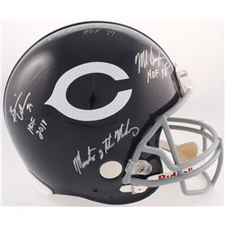 "Monsters of the Midway" Bears Full-Size Authentic On-Field Throwback Helmet Signed by (3) with Mike