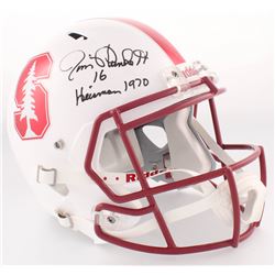Jim Plunkett Signed Stanford University Full-Size Speed Helmet Inscribed "Heisman 1970" (Radtke COA)