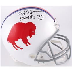 O. J. Simpson Signed Bills Throwback Full-Size Helmet Inscribed "2003 YDs 73'" (JSA COA)