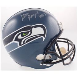 Steve Largent Signed Seahawks Throwback Full-Size Helmet Inscribed "HOF '95" (JSA COA)