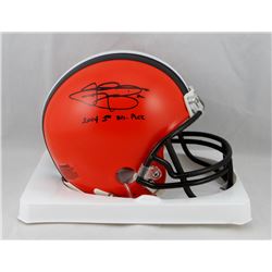Johnny Manziel Signed Browns Mini Helmet Inscribed "2014 1st Rd. Pick" (JSA COA)