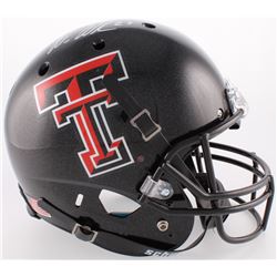 Wes Welker Signed Texas Tech Red Raiders Full-Size Helmet (Fanatics Hologram)