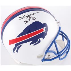 O. J. Simpson Signed Bills Throwback Full-Size Helmet Inscribed "HOF 85'" (JSA COA)