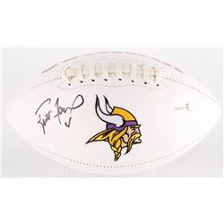 Brett Favre Signed Vikings Logo Football (Radtke Favre COA)