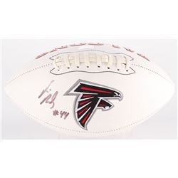 Vic Beasley Signed Falcons Logo Football (Radtke COA)