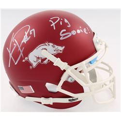 Knile Davis Signed Arkansas Razorbacks Matte Red Mini Helmet Inscribed "Pig Sooie!" (Radtke COA)