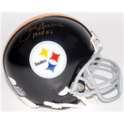 Joe Greene Signed Steelers Throwback Mini Helmet Inscribed "HOF 87" (JSA COA)