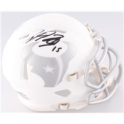 Will Fuller Signed Texans Custom Matte White ICE Speed Mini Helmet (JSA COA)