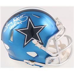 Tony Dorsett Signed Cowboys Blaze Speed Mini-Helmet Inscribed "HOF 94" (JSA COA)