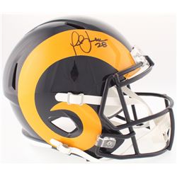 Marshall Faulk Signed Rams Full-Size Throwback Speed Helmet (JSA COA)