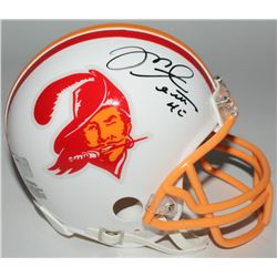 Mike Alstott Signed Buccaneers Throwback Mini-Helmet (Radtke COA)