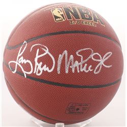 Magic Johnson  Larry Bird Signed NBA Basketball (Radtke COA)