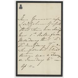 Queen Victoria Hand-Written Letter (JSA LOA)